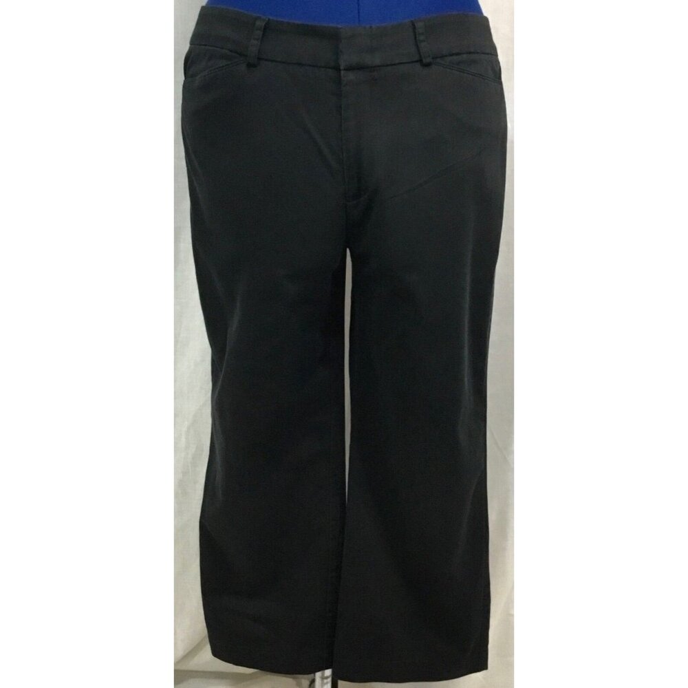 Dockers Pants Womens 12 Black Individual Fit Cropped Stretch Straight VTG